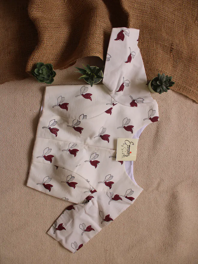 White Floral Blouse