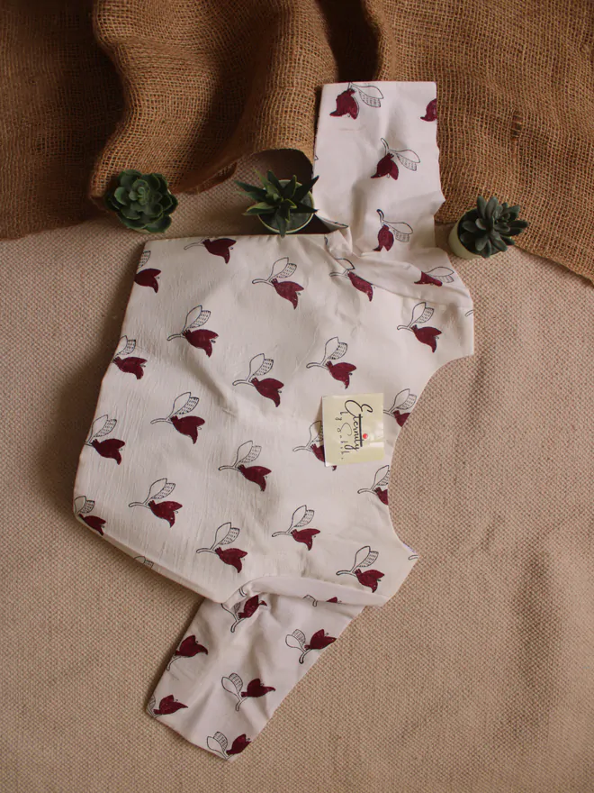 White Floral Blouse