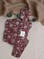 Maroon Block-print Blouse