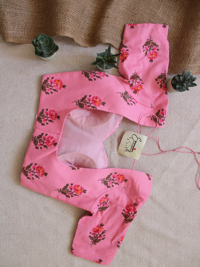 Pink Floral Blouse