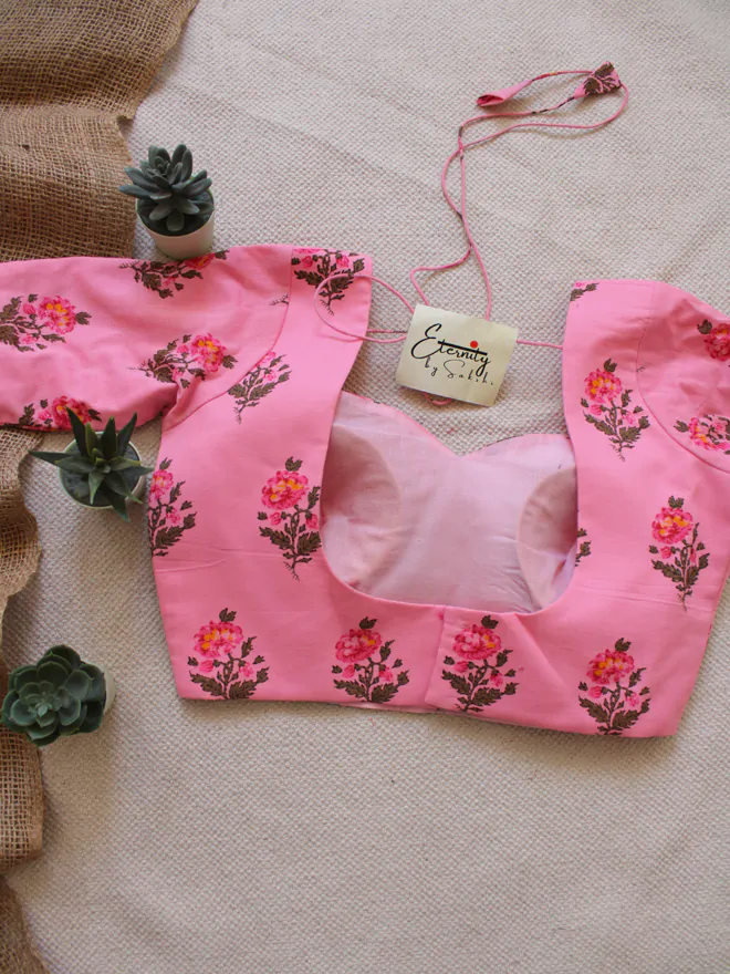 Pink Floral Blouse
