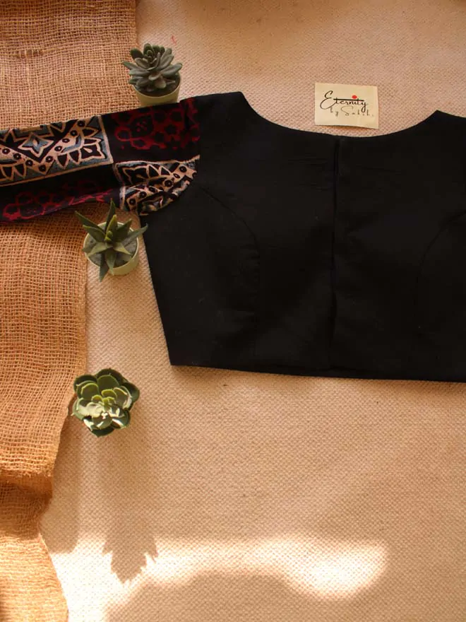 Black Ajrakh Sleeve Blouse
