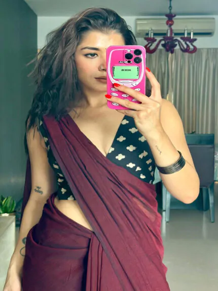 MAROON BREEZY SAREE