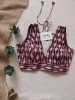 Maroon Peach Ikkat Blouse